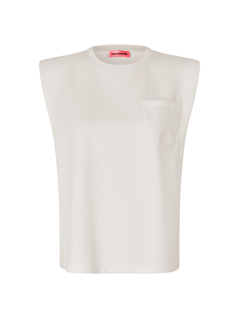 Hvid Custommade Mae T-Shirt Uden Ærmer 34/XS Custommade