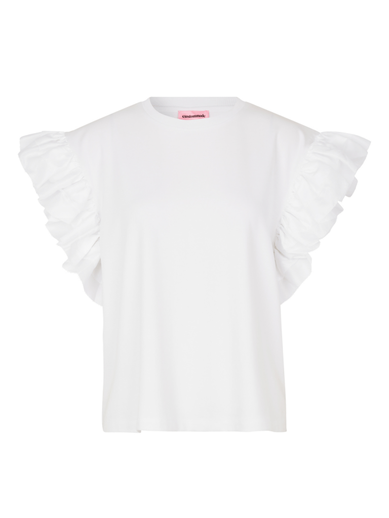 Hvid Custommade Moniq T-Shirt 34/XS Custommade