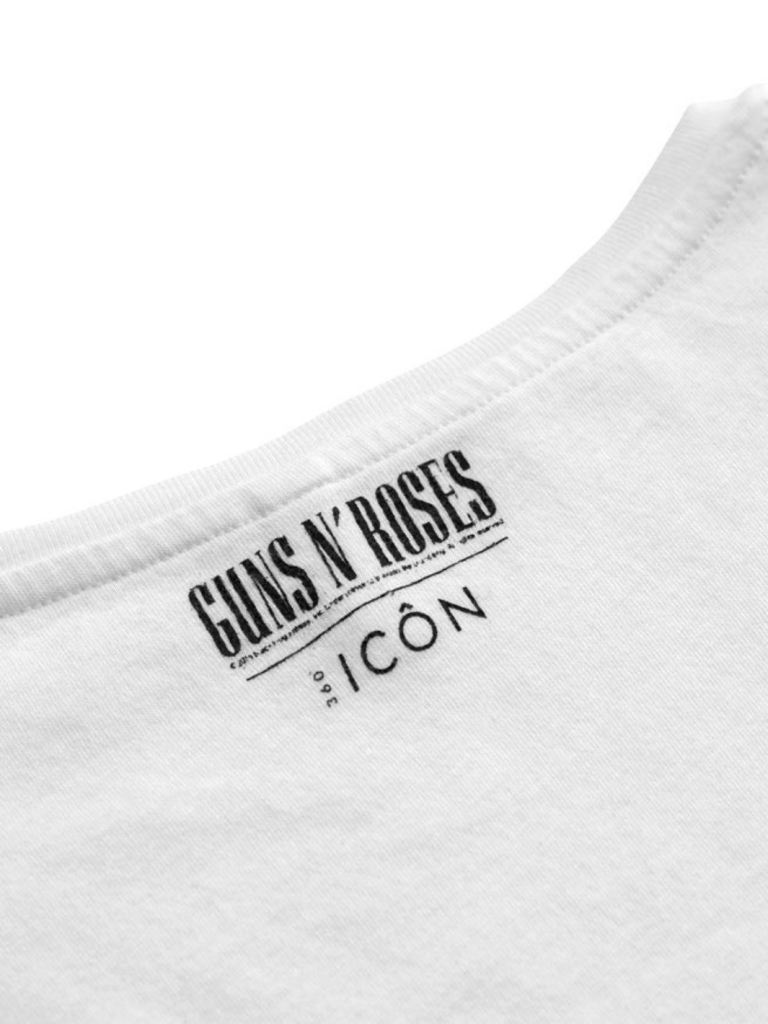 Hvid Icôn Guns N' Roses Skull Dame T-Shirt XS 360° ICÔN