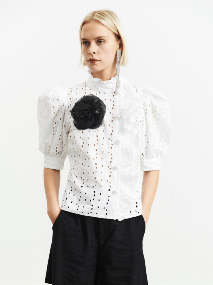 Hvid Sarafina Custommade skjorte 34/XS Custommade