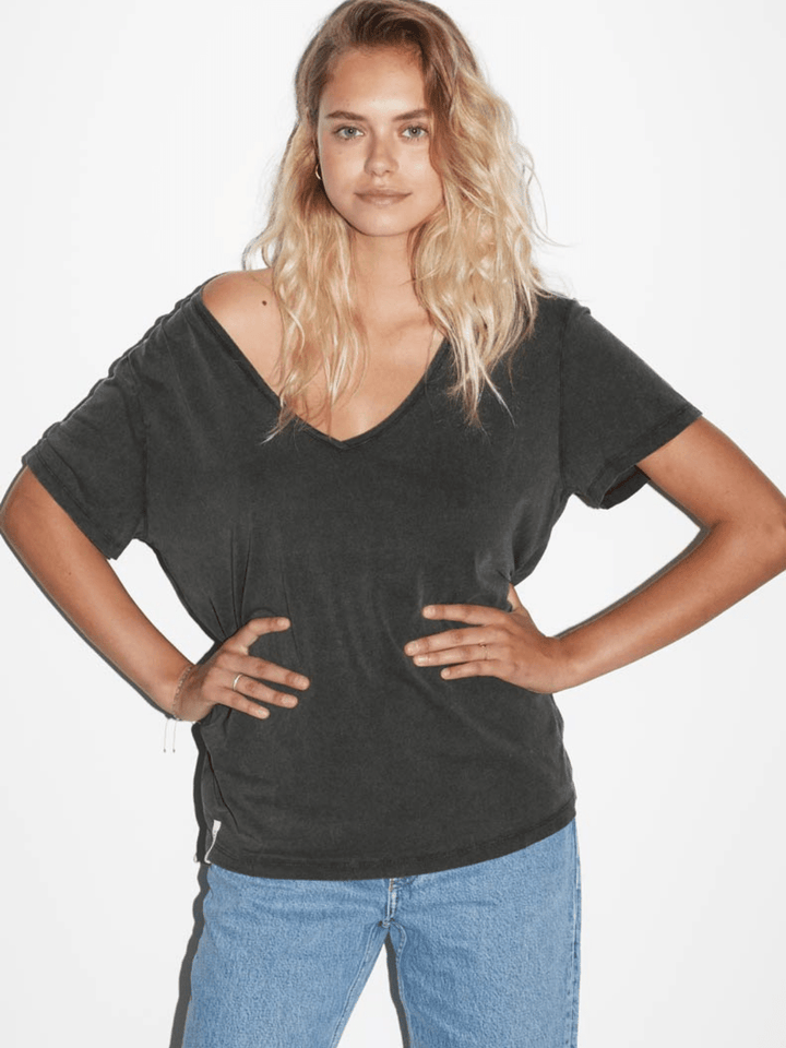 Icôn Dame Basic Oversize V - neck T-shirt XS 360° ICÔN