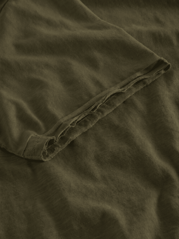 Khaki W.A.S Vegas T-shirt i Råt Look S WeAreScandinavian