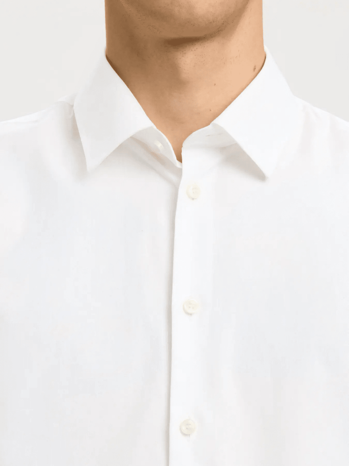 Klassisk Hvid Selected Ethan Slim Fit Herre Skjorte Hvid Selected