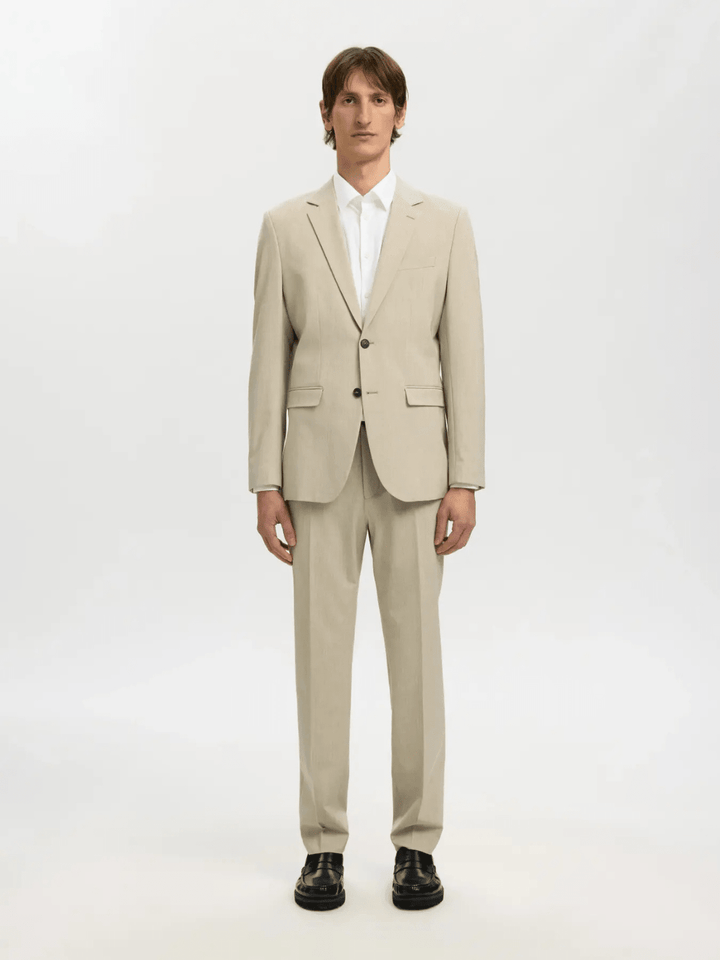Klassisk Hvid Selected Ethan Slim Fit Herre Skjorte Hvid Selected