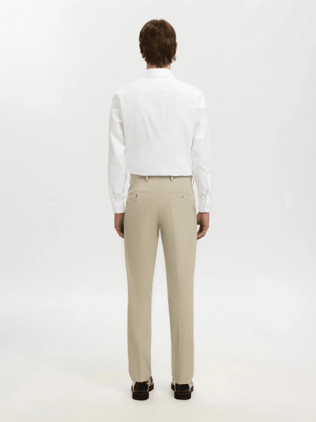 Klassisk Hvid Selected Ethan Slim Fit Herre Skjorte Hvid Selected