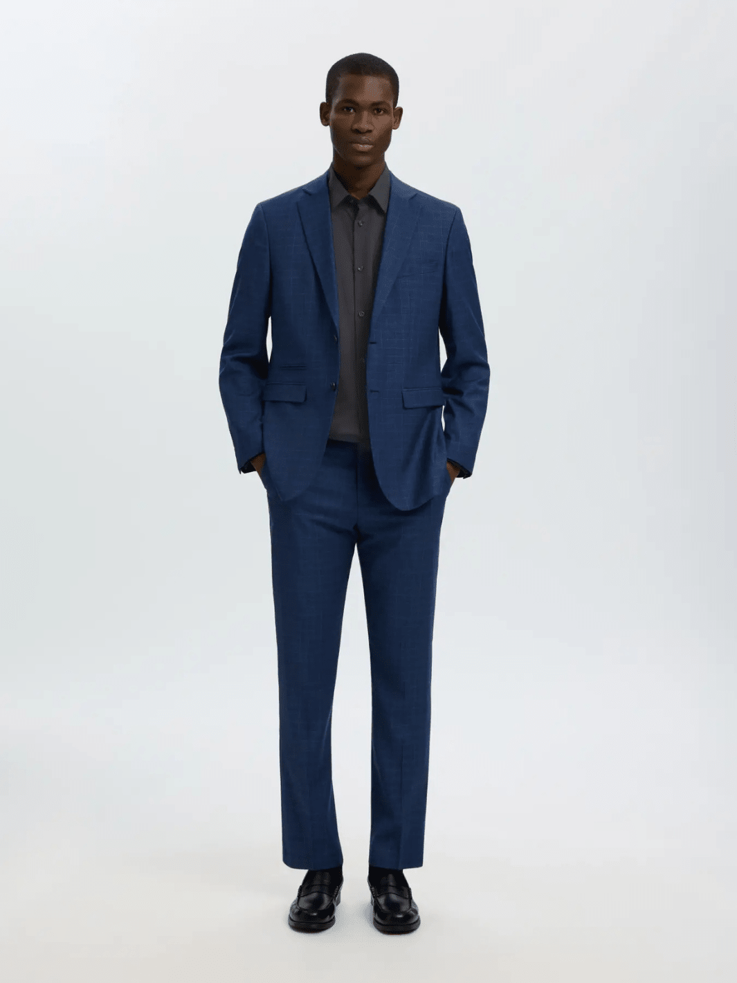 Klassisk Sort Selected Ethan Slim Fit Herre Skjorte Sort Selected