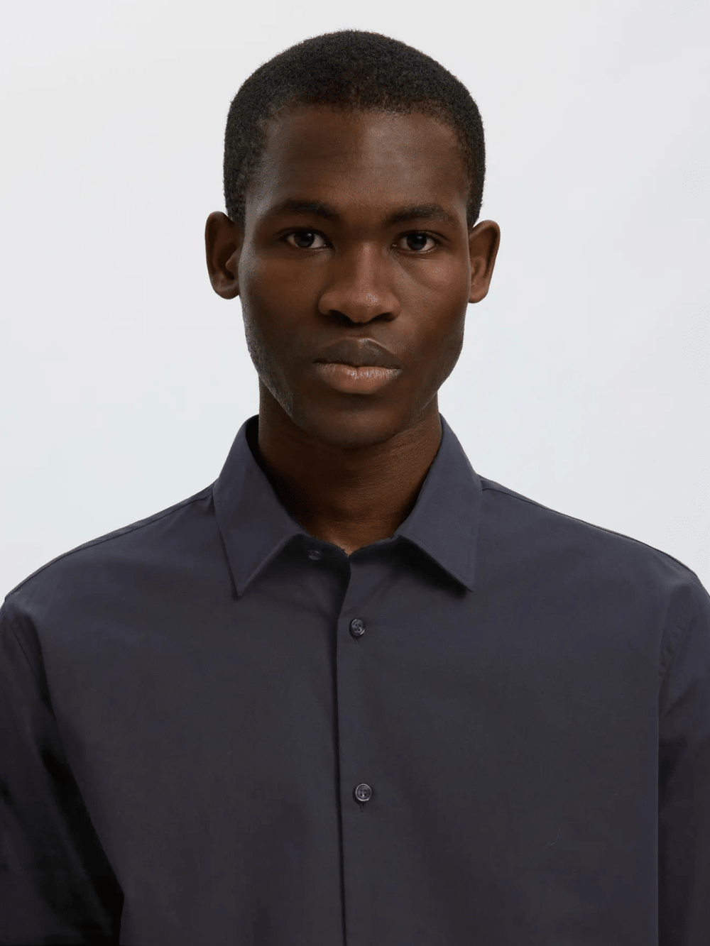 Klassisk Sort Selected Ethan Slim Fit Herre Skjorte Sort Selected