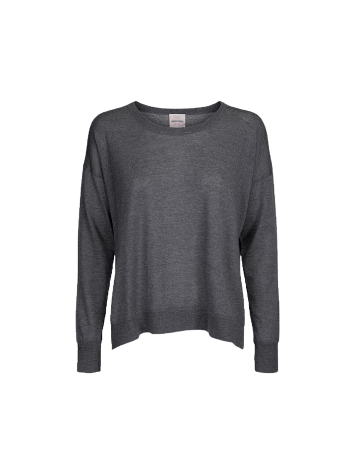 Koksgrå Siri Månestråle Rundhalset Strik 0/XS Månestråle