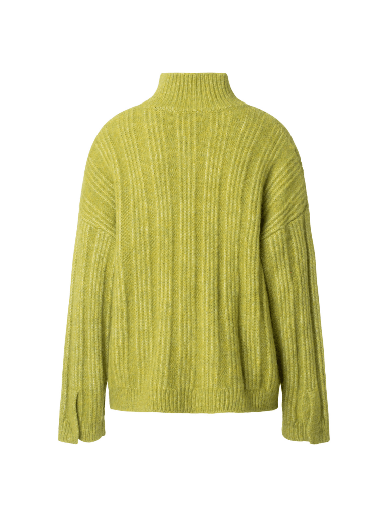 Limefarvet Custommade Timia Strik Med Høj Hals 34/XS Custommade