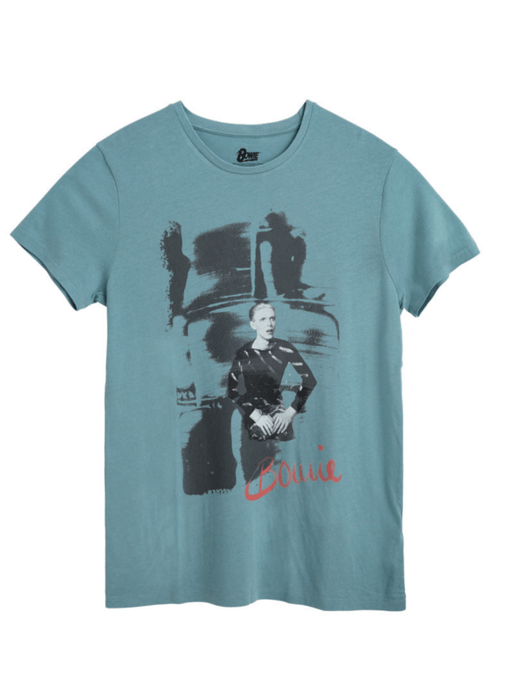 Lys Blå Icôn David Bowie Wave Herre T-Shirt S 360° ICÔN