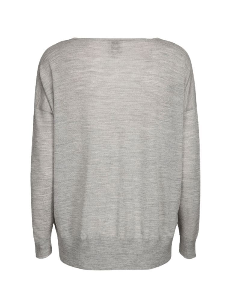 Lys Grå Dagny Månestråle V - Hals Strik 0/XS Månestråle