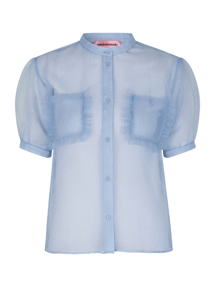 Lyseblå Cam Transparent Custommade Skjortebluse 34/XS Custommade