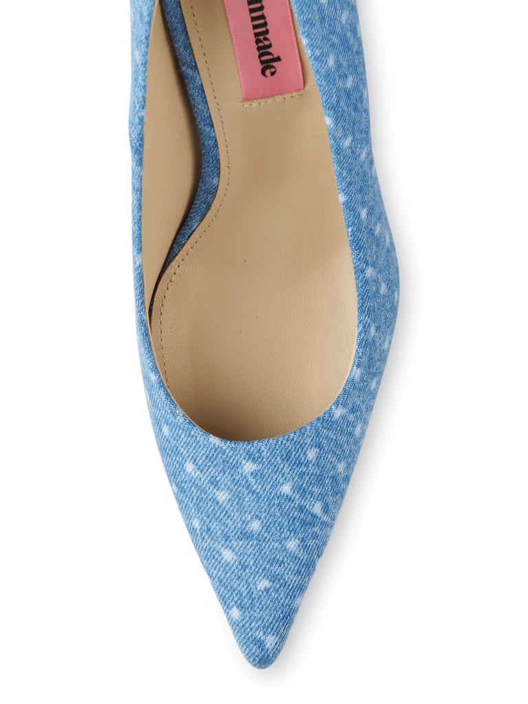 Lyseblå Prikket Denim Custommade Aljo Stilet 36 Custommade