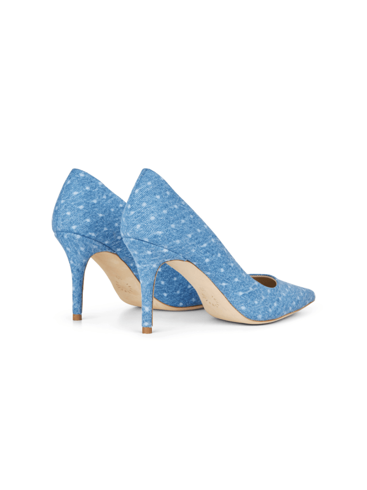 Lyseblå Prikket Denim Custommade Aljo Stilet 36 Custommade