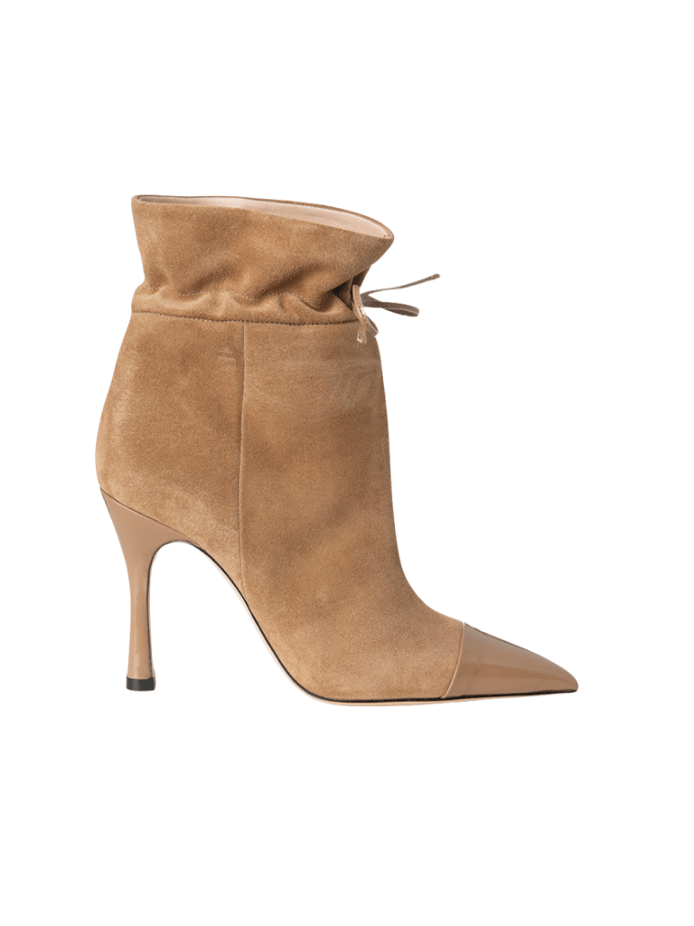 Lysebrun Amanda Custommade ankelstøvle med bindedetaljer 36 Custommade