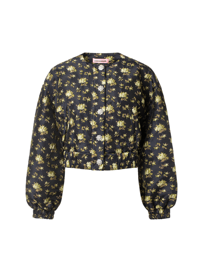 Mørkeblå Mønstret Francie Custommade Jakke 34/XS Custommade