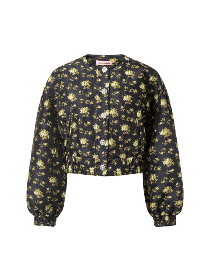 Mørkeblå Mønstret Francie Custommade Jakke 34/XS Custommade