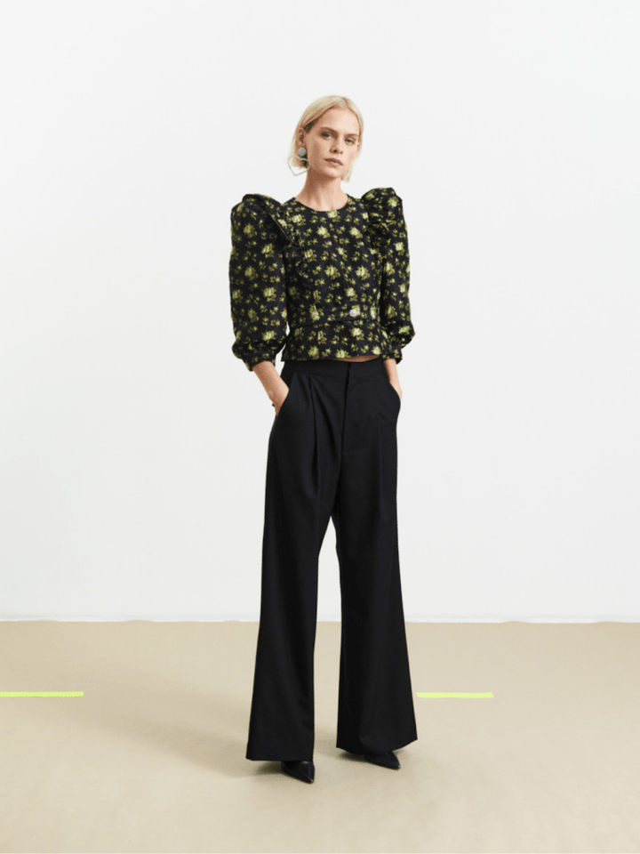 Mørkeblå Pansy Custommade Pinstripe Bukser 34/XS Custommade