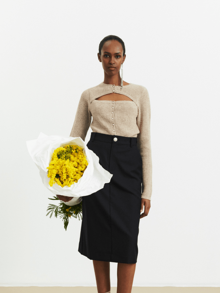 Mørkeblå Raja Custommade nederdel 34/XS Custommade