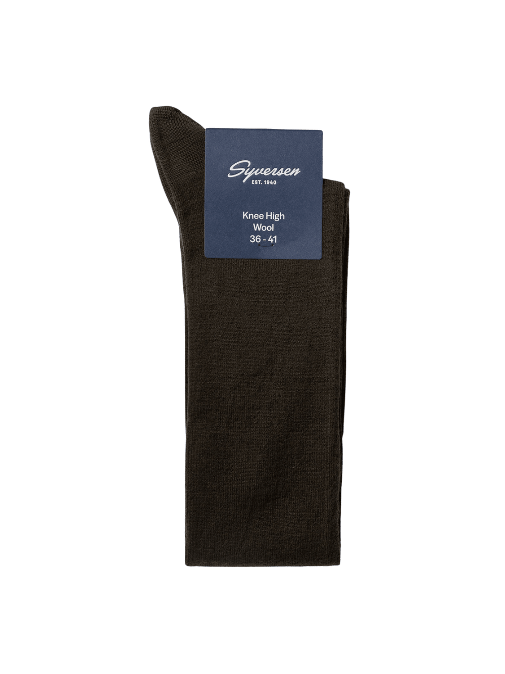 Note Wool High Knæstrømper i Uld til Damer - Mørkebrun One Size ( 36 - 41 ) Note