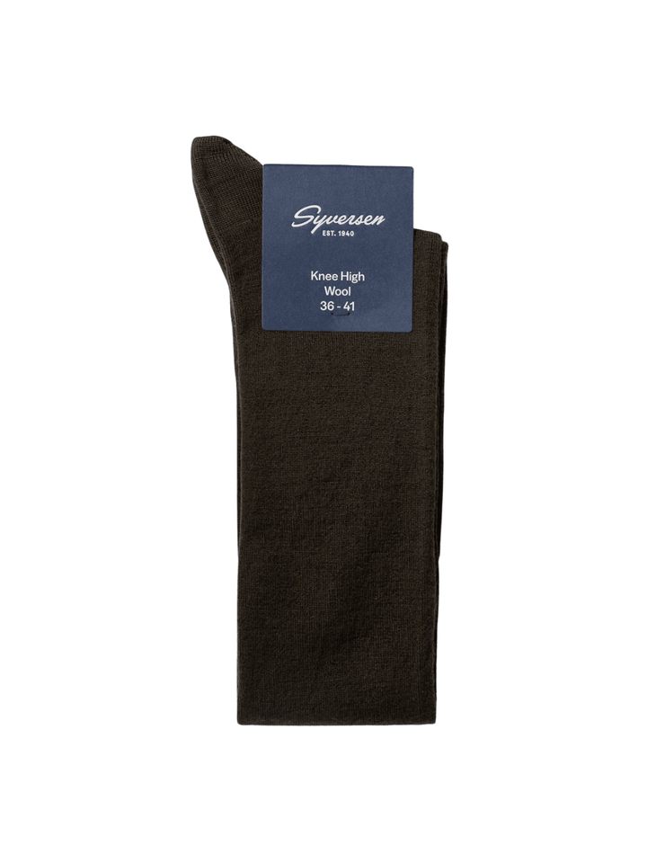 Note Wool High Knæstrømper i Uld til Damer - Mørkebrun One Size ( 36 - 41 ) Note