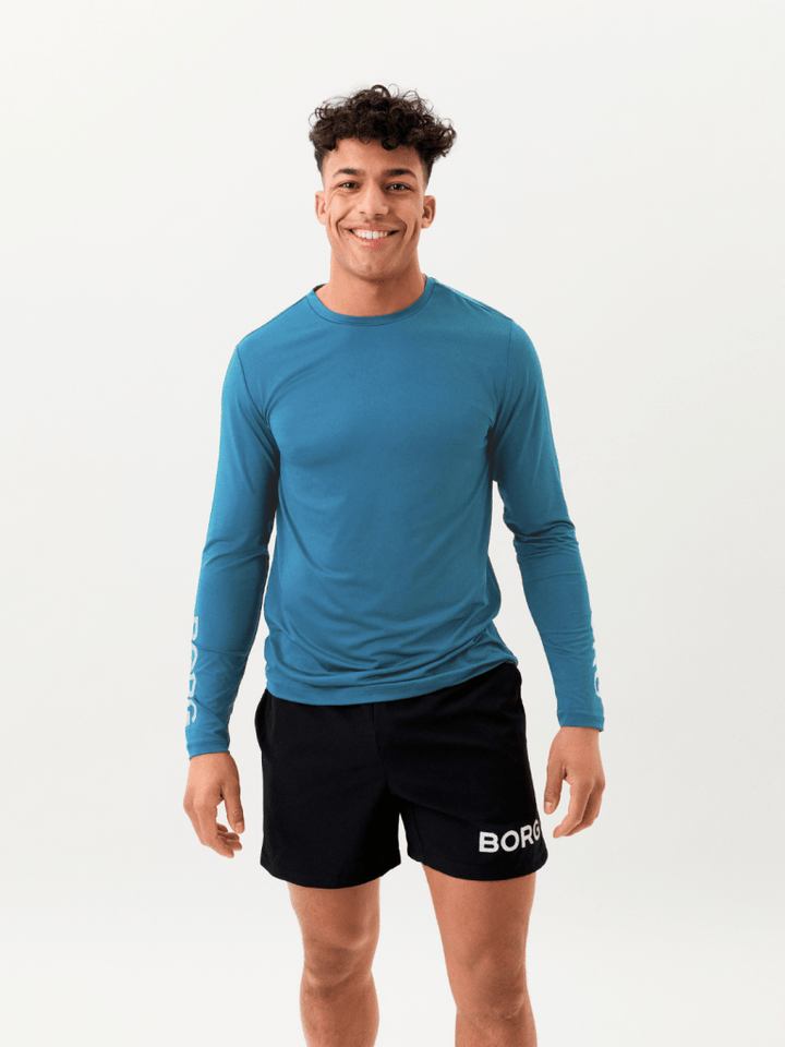 Petrol Farvet Langærmet Björn Borg Performance T-shirt M Björn Borg
