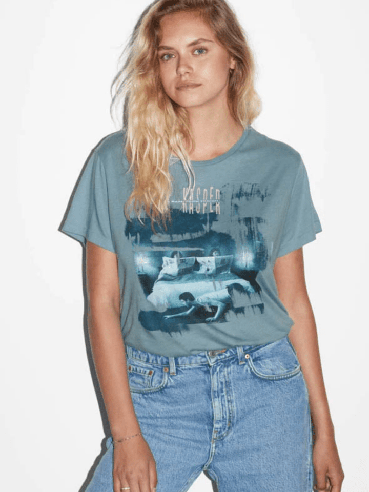 Petroleumsfarvet Icôn Kasper Winding "Daddy's in Rare Form Tonight" Dame T-Shirt XS 360° ICÔN