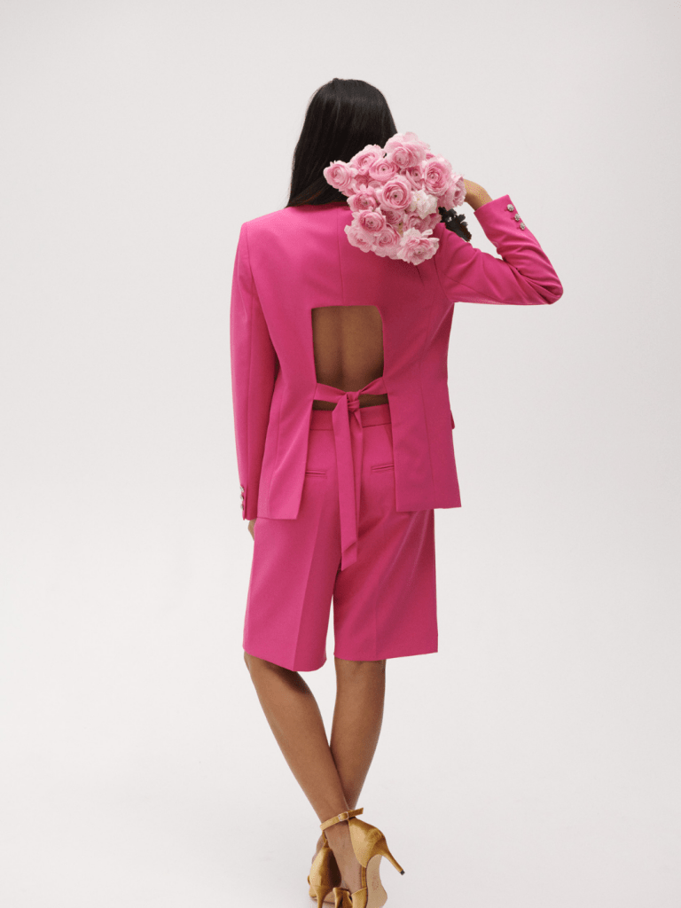 Pink Georgette Custommade Blazer 34/XS Custommade