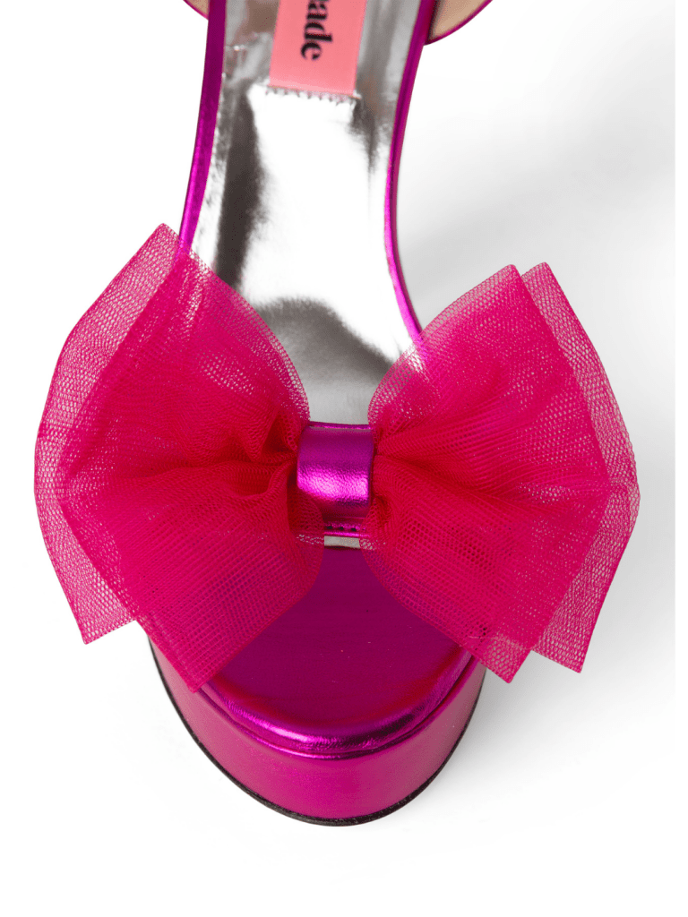 Pink Metallic Arlina Custommade Stilet Med Sløjfe 37 Custommade