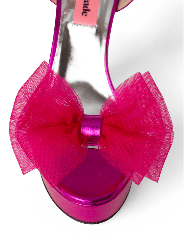 Pink Metallic Arlina Custommade Stilet Med Sløjfe 37 Custommade