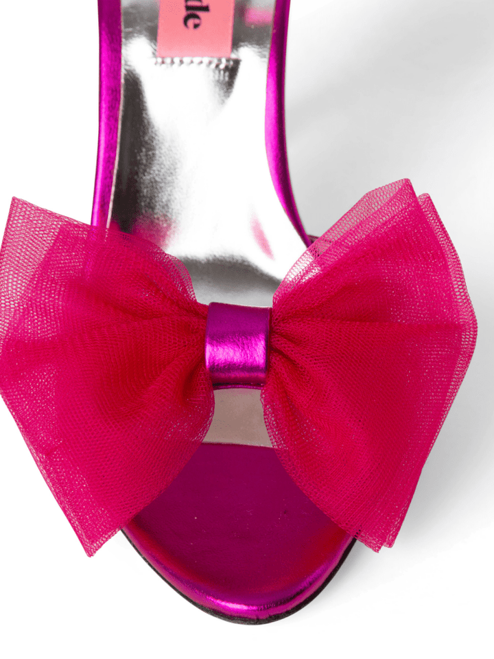 Pink Metallic Ashley Custommade Stilet Med Sløjfe 36 Custommade