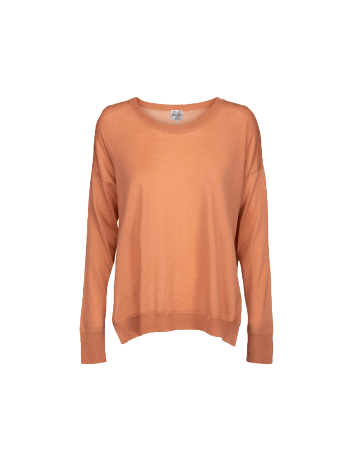 Rustrød Siri Månestråle Rundhalset Strik 0/XS Månestråle