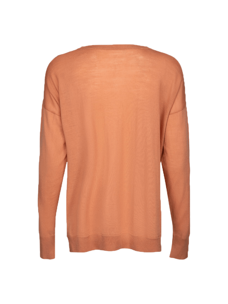 Rustrød Siri Månestråle Rundhalset Strik 0/XS Månestråle