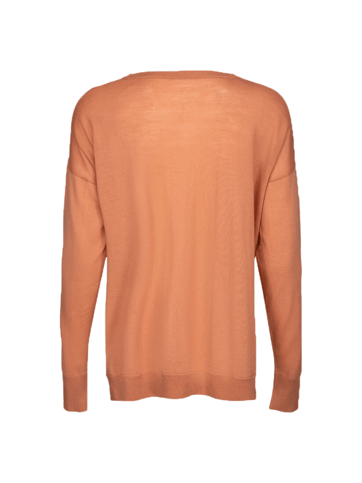 Rustrød Siri Månestråle Rundhalset Strik 0/XS Månestråle