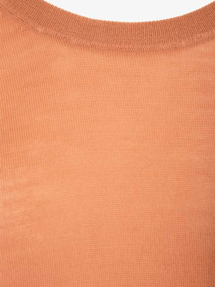 Rustrød Siri Månestråle Rundhalset Strik 0/XS Månestråle