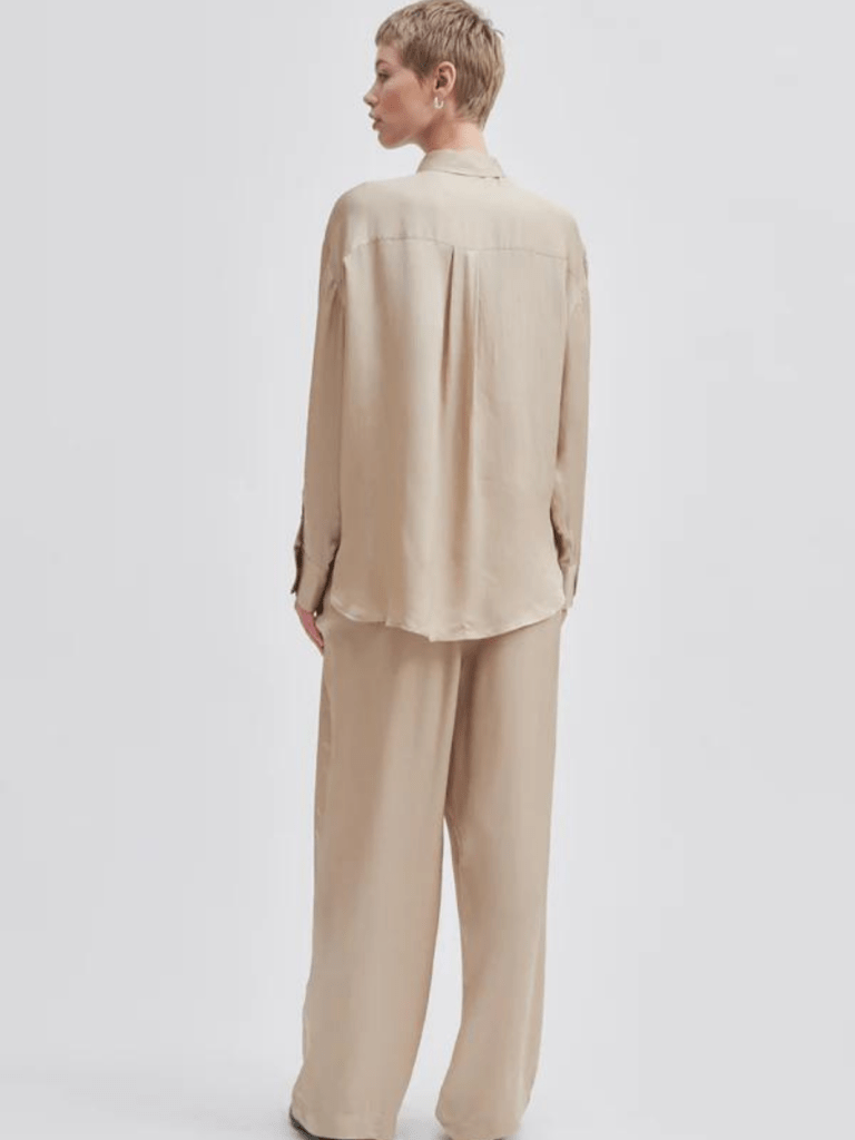 Sandfarvet Second Female Noma Skjorte XS Second Female