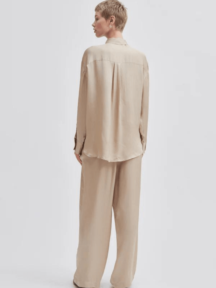 Sandfarvet Second Female Noma Skjorte XS Second Female