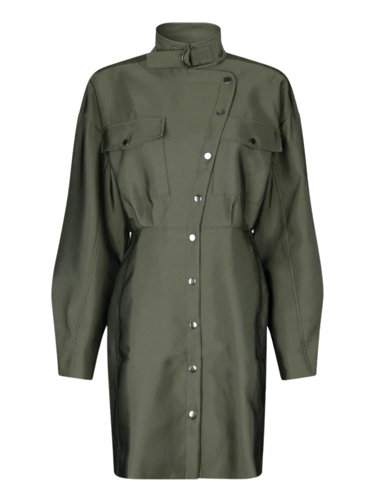 Second Female Armygrøn Elegance New Kjole XS Second Female