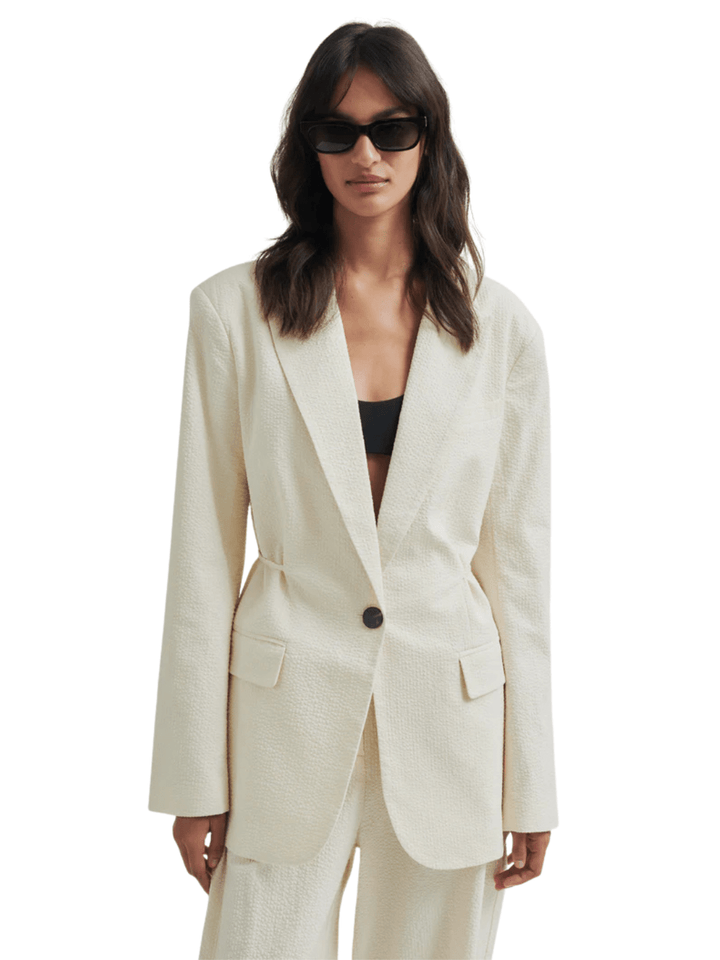 Second Female Cremehvid Wavy Blazer S Second Female