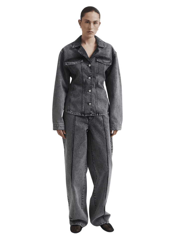 Second Female Grå Columdore Denimjakke XS Second Female