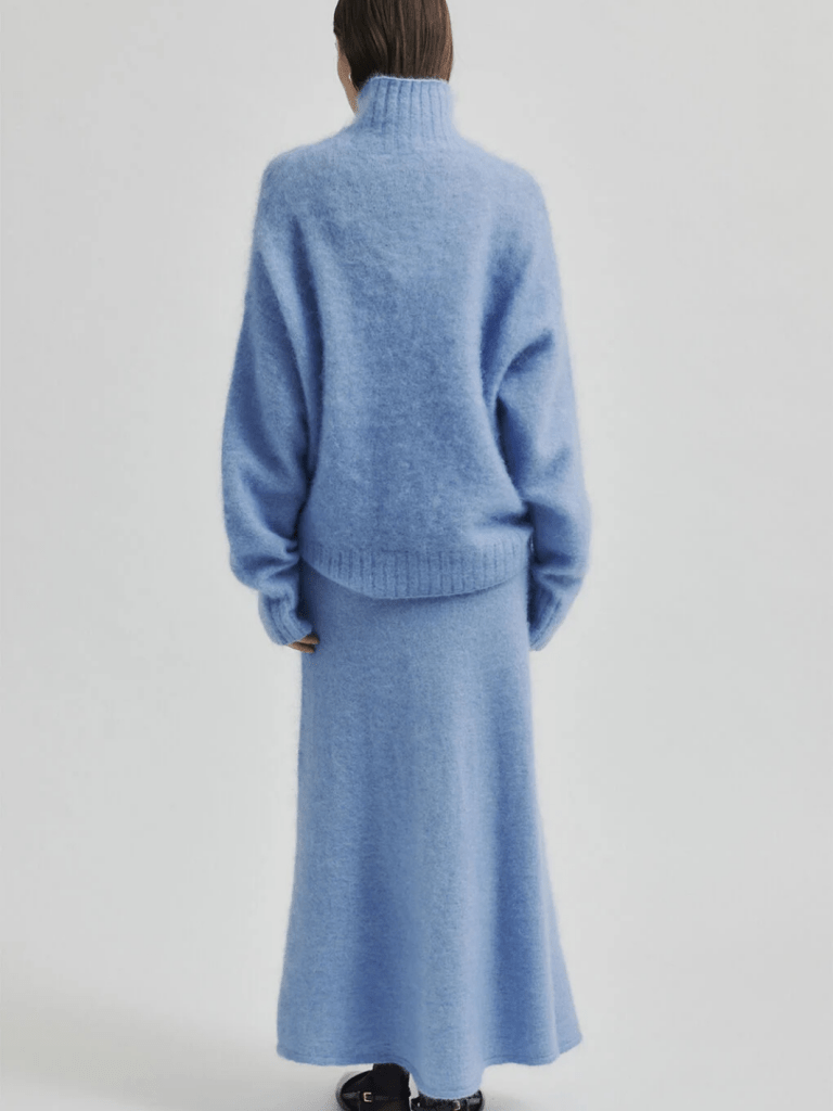 Second Female Lyseblå Ina Turtleneck Strik M Second Female