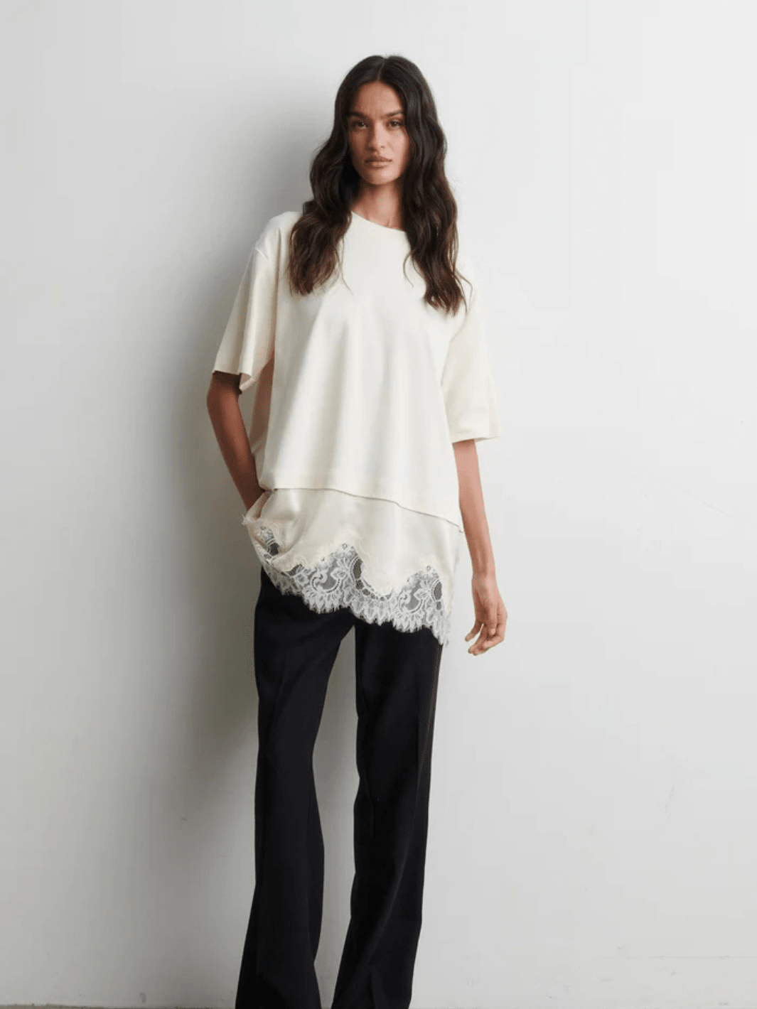 Second Female Offwhite Vaccara Lace T-Shirt XS Second Female