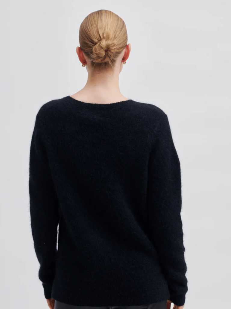 Second Female Sort Brook Strik Med Rund Hals S Second Female