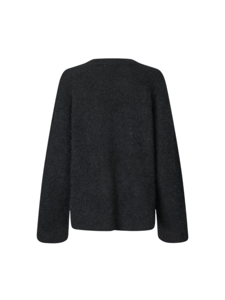 Second Female Sort Brookline Strik Med Rund Hals XS Second Female