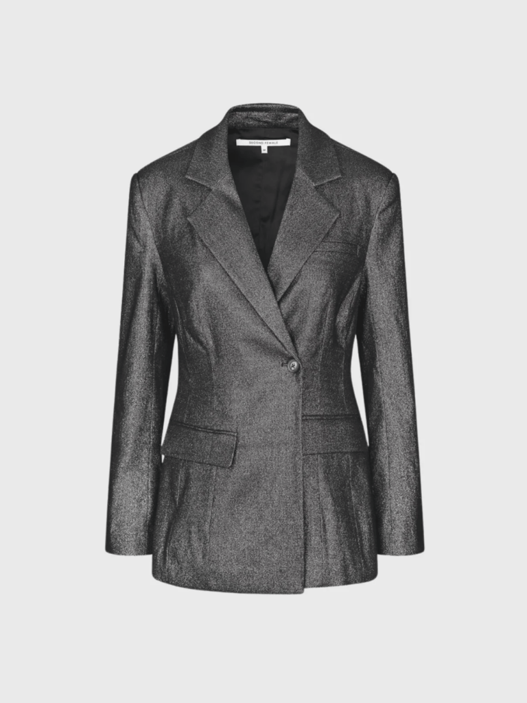 Second Female Sort - Sølv Rave Blazer XS Second Female
