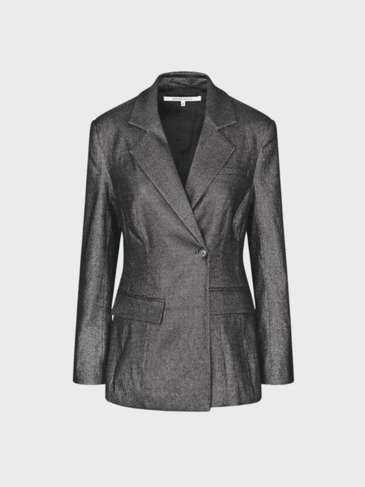 Second Female Sort - Sølv Rave Blazer XS Second Female