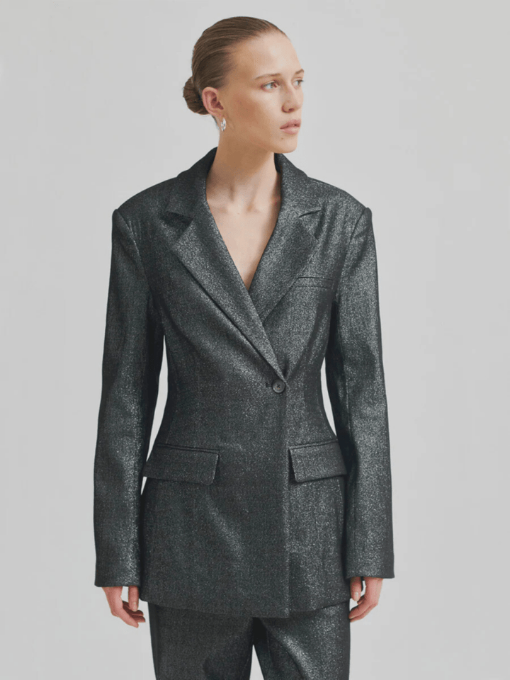 Second Female Sort - Sølv Rave Blazer XS Second Female