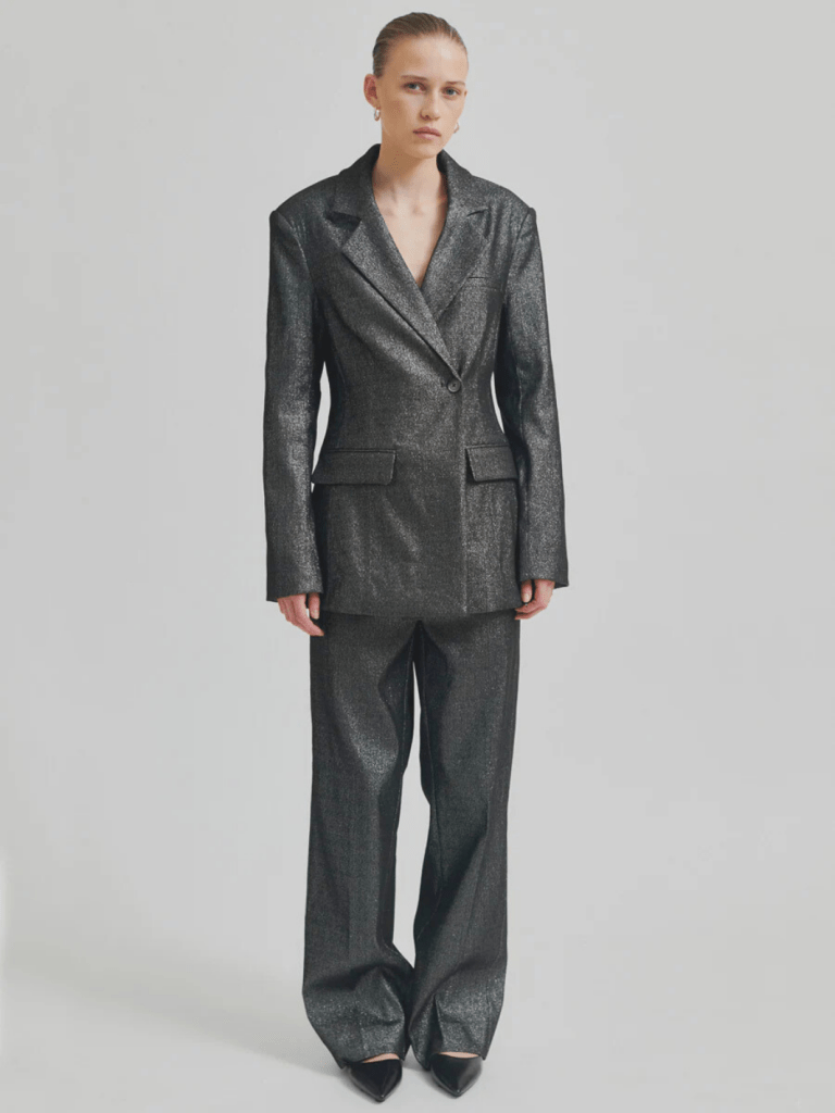 Second Female Sort - Sølv Rave Blazer XS Second Female