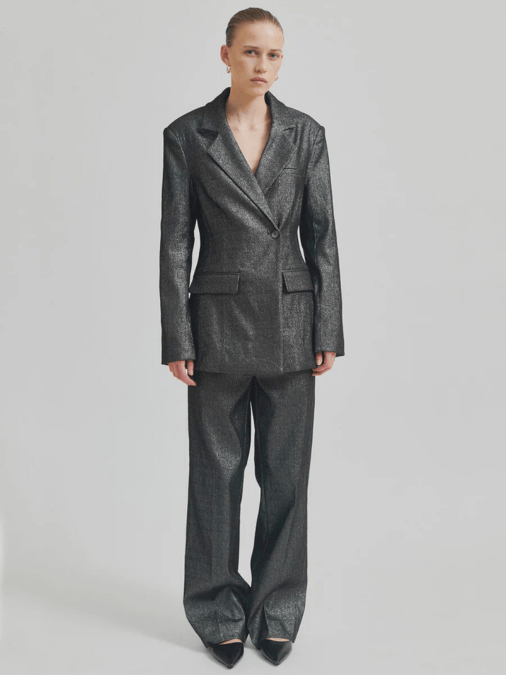 Second Female Sort - Sølv Rave Blazer XS Second Female