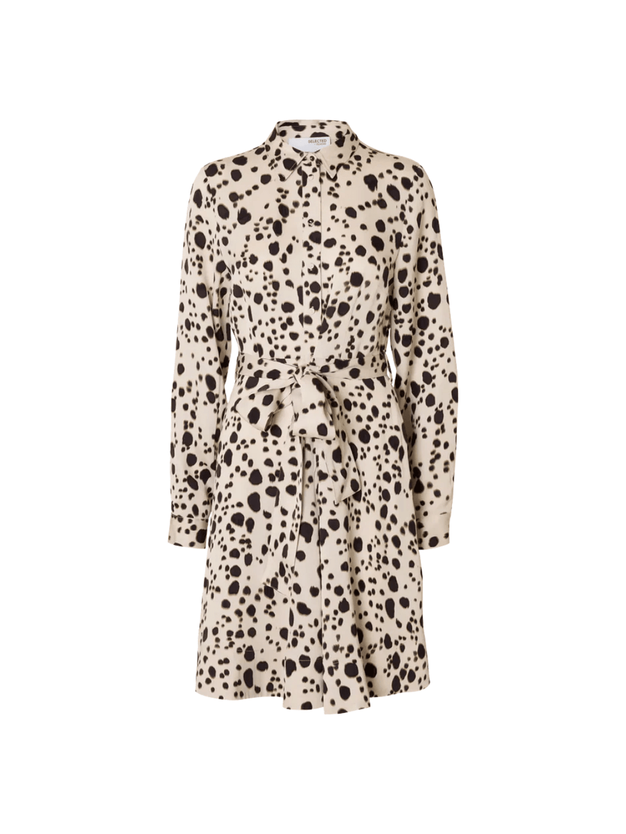 Selected Beige Knælang Kjole 34/XS Selected
